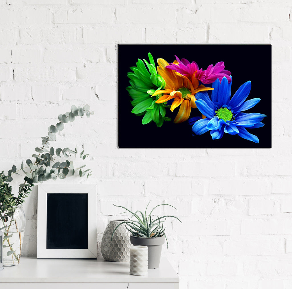 6MM MDF Colorful Flowers Satin Matt Texture UV Art Painting Kafalo
