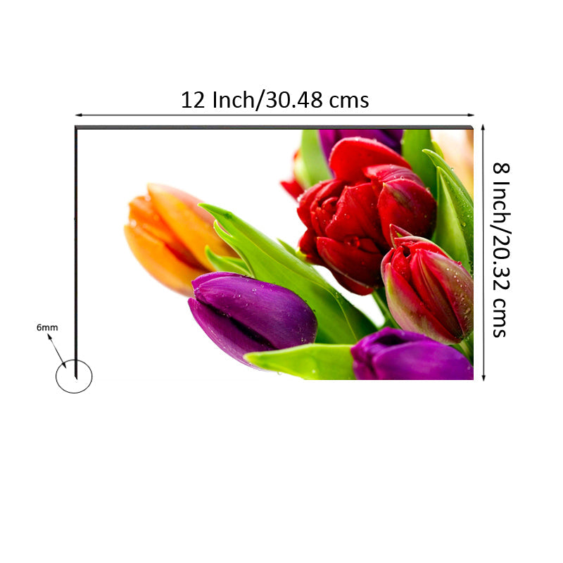 6MM MDF Colorful Flowers Satin Matt Texture UV Art Painting Kafalo