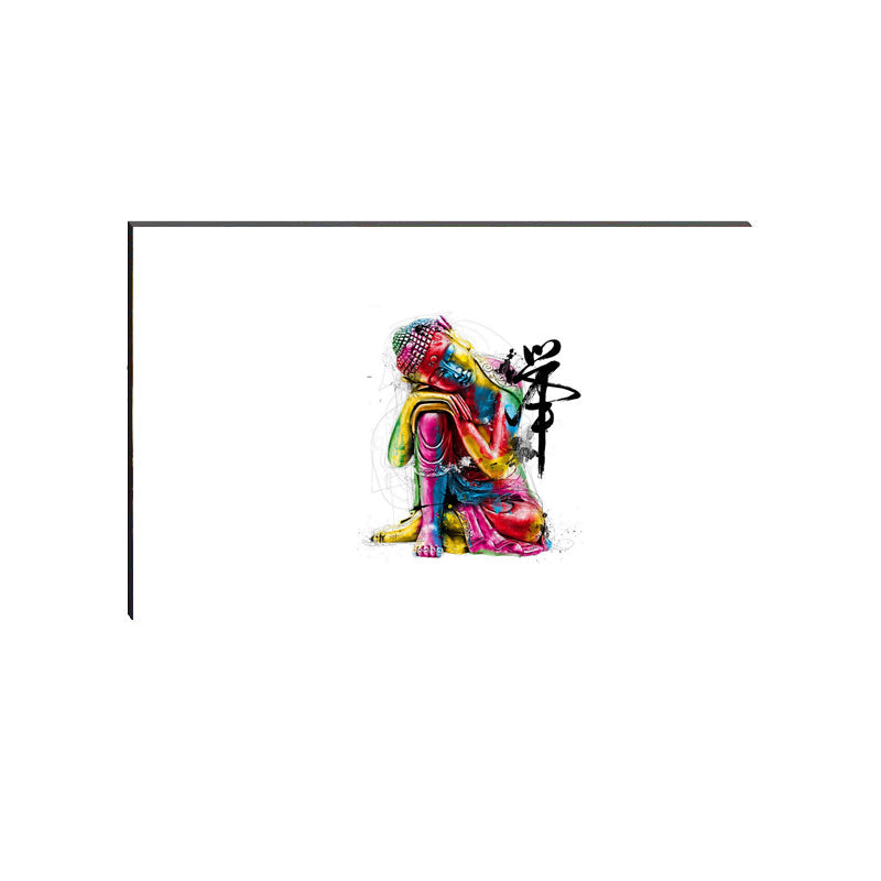 Resting Buddha On Knee Painting Digital Printed Religious Wall Art Kafalo