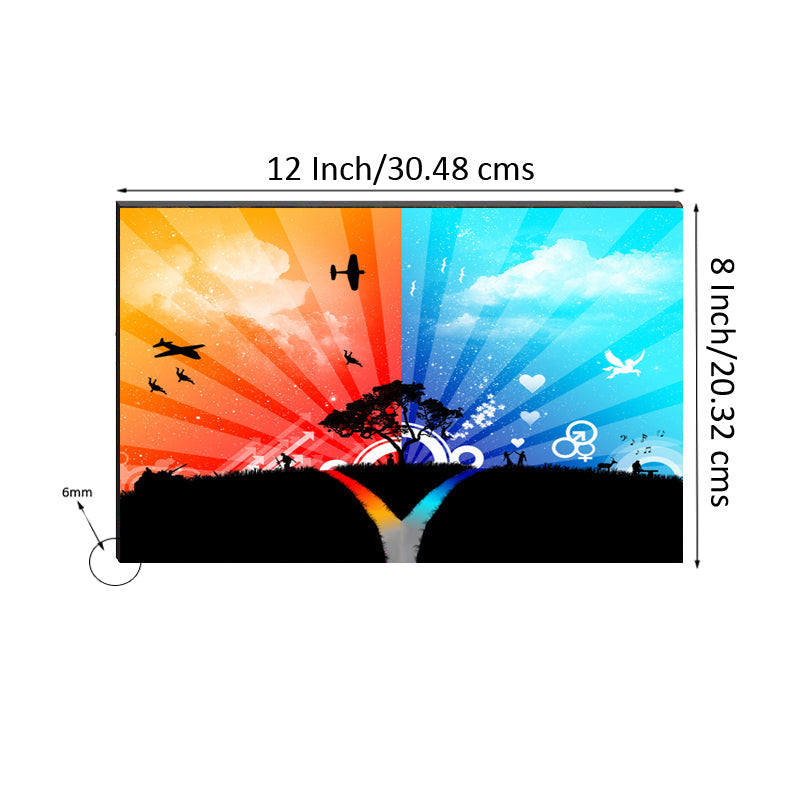 6MM MDF Flying Birds Scenic View Satin Matt Texture UV Art Painting Kafalo
