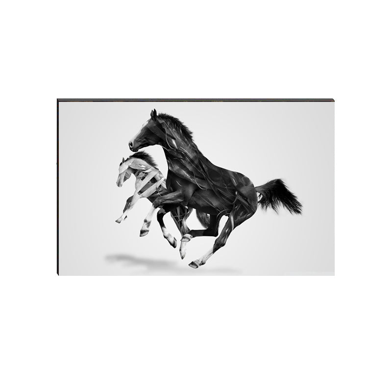 6MM MDF Running Horses Satin Matt Texture UV Art Painting Kafalo