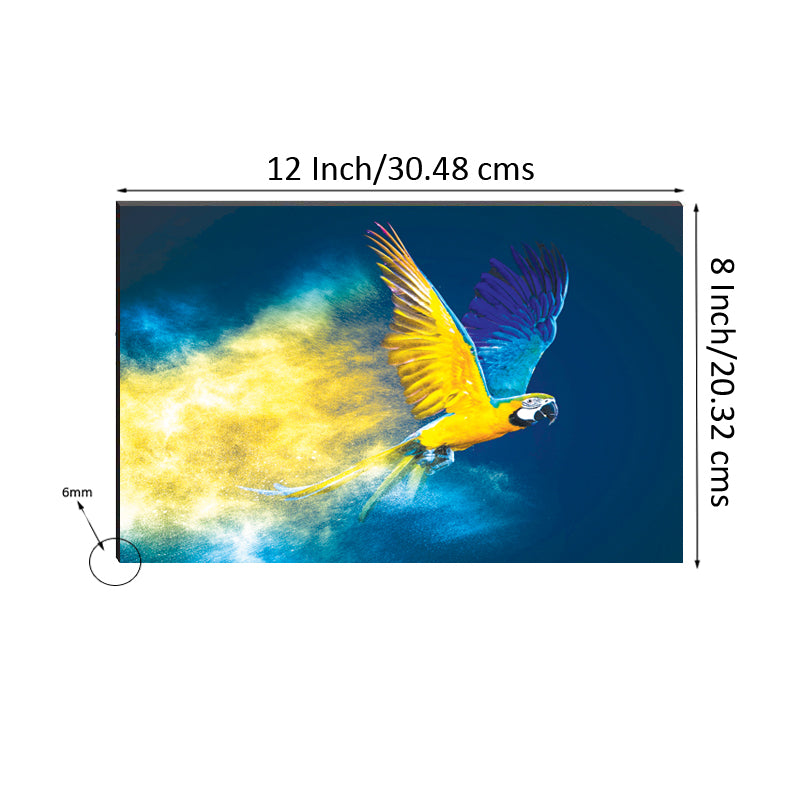 6MM MDF Flying Colorful Parrot Satin Matt Texture UV Art Painting Kafalo