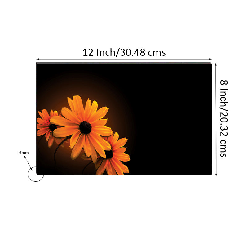 6MM MDF Sunflower Bunch Satin Matt Texture UV Art Painting Kafalo