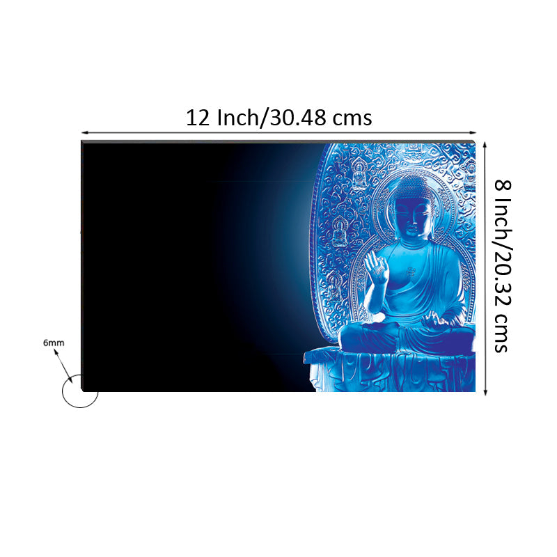 Meditating Buddha Painting Digital Printed Religious Wall Art Kafalo