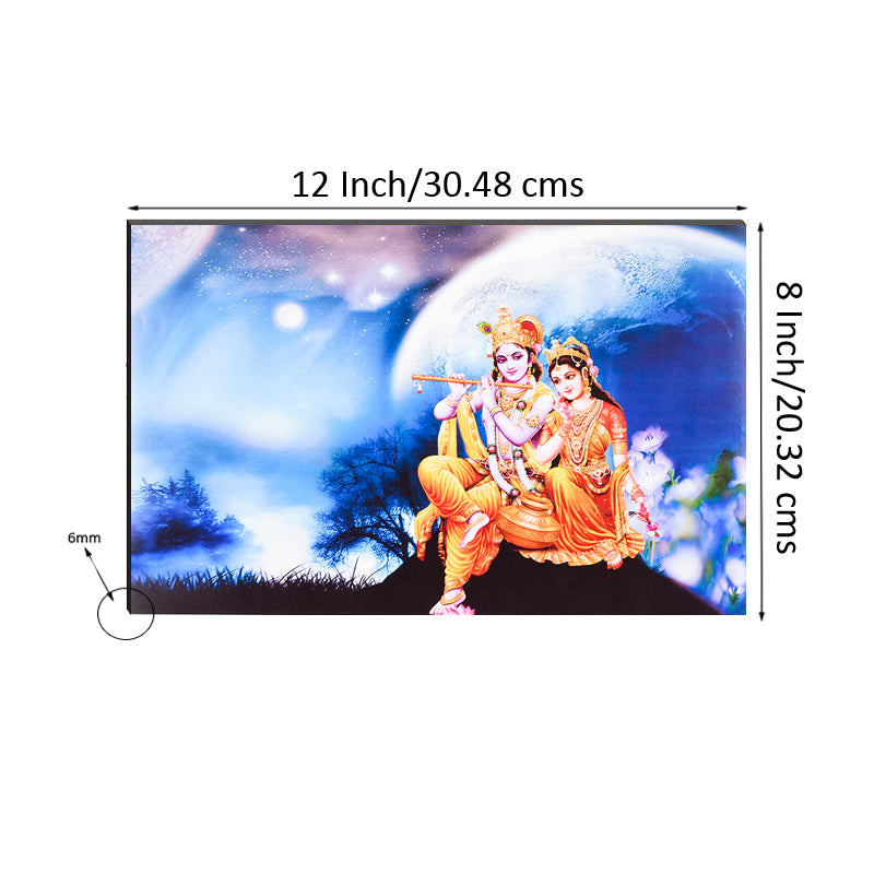 6MM MDF Radha Krishna Satin Matt Texture UV Art Painting Kafalo