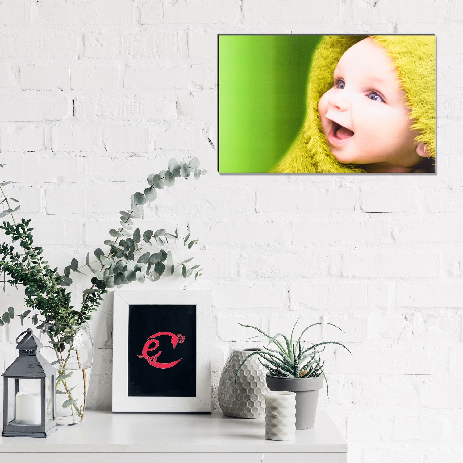 Cute Smiling Baby Painting Digital Printed Wall Art Kafalo