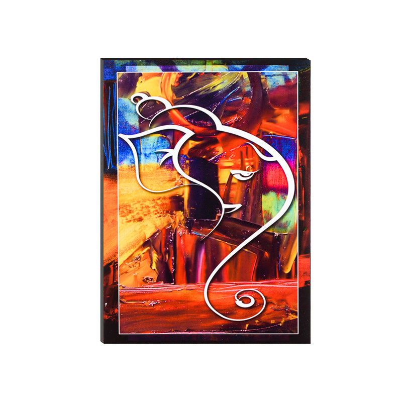6MM MDF Lord Ganesha Satin Matt Texture UV Art Painting Kafalo