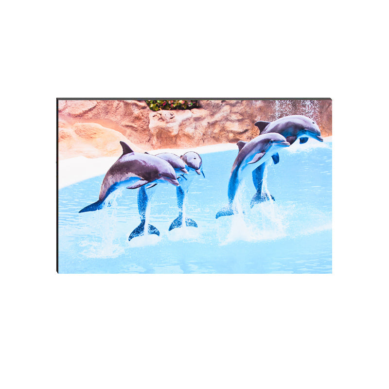 6MM MDF Jumping Dolphins Satin Matt Texture UV Art Painting Kafalo