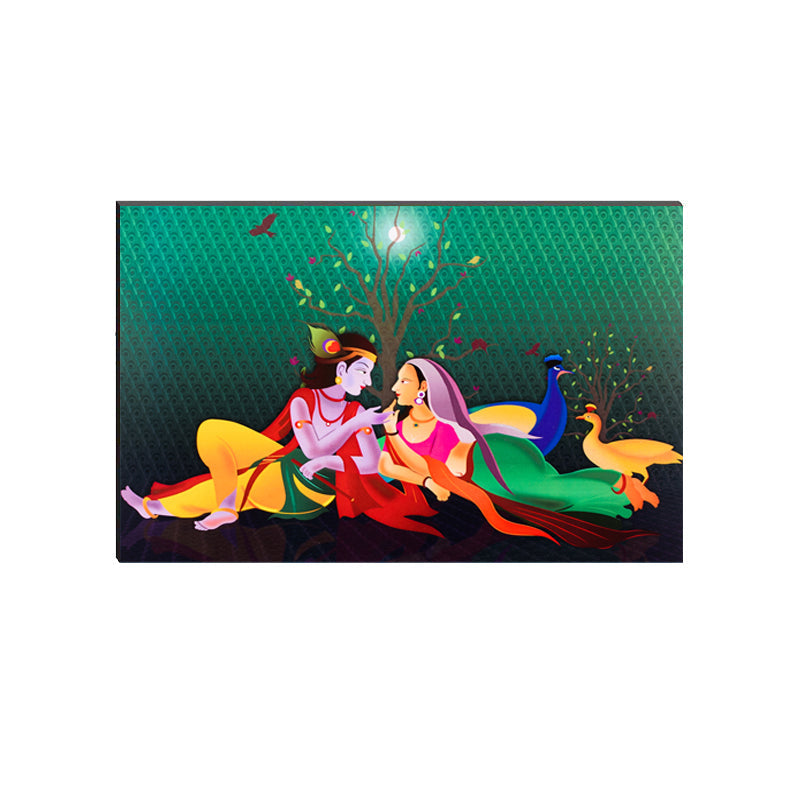 6MM MDF Radha Krishna Satin Matt Texture UV Art Painting Kafalo