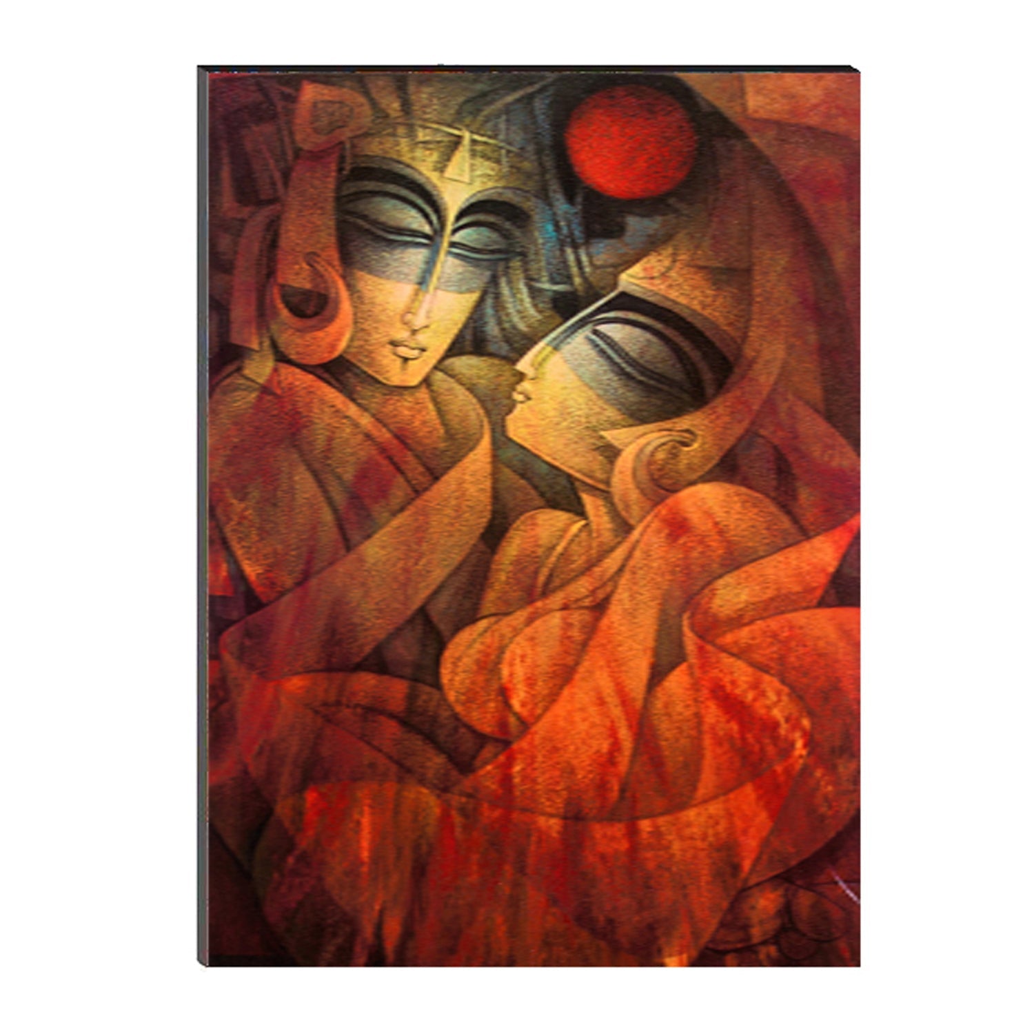 6MM MDF Radha Krishna Satin Matt Texture UV Art Painting Kafalo