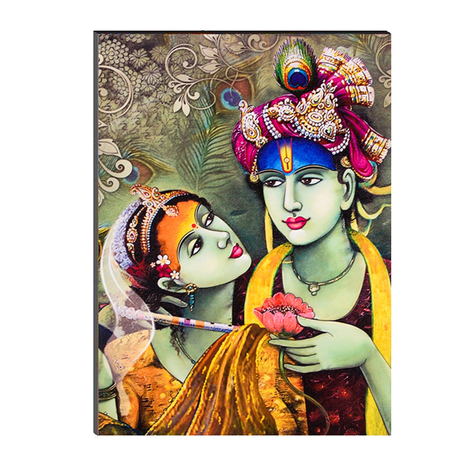 6MM MDF Radha Krishna Satin Matt Texture UV Art Painting Kafalo