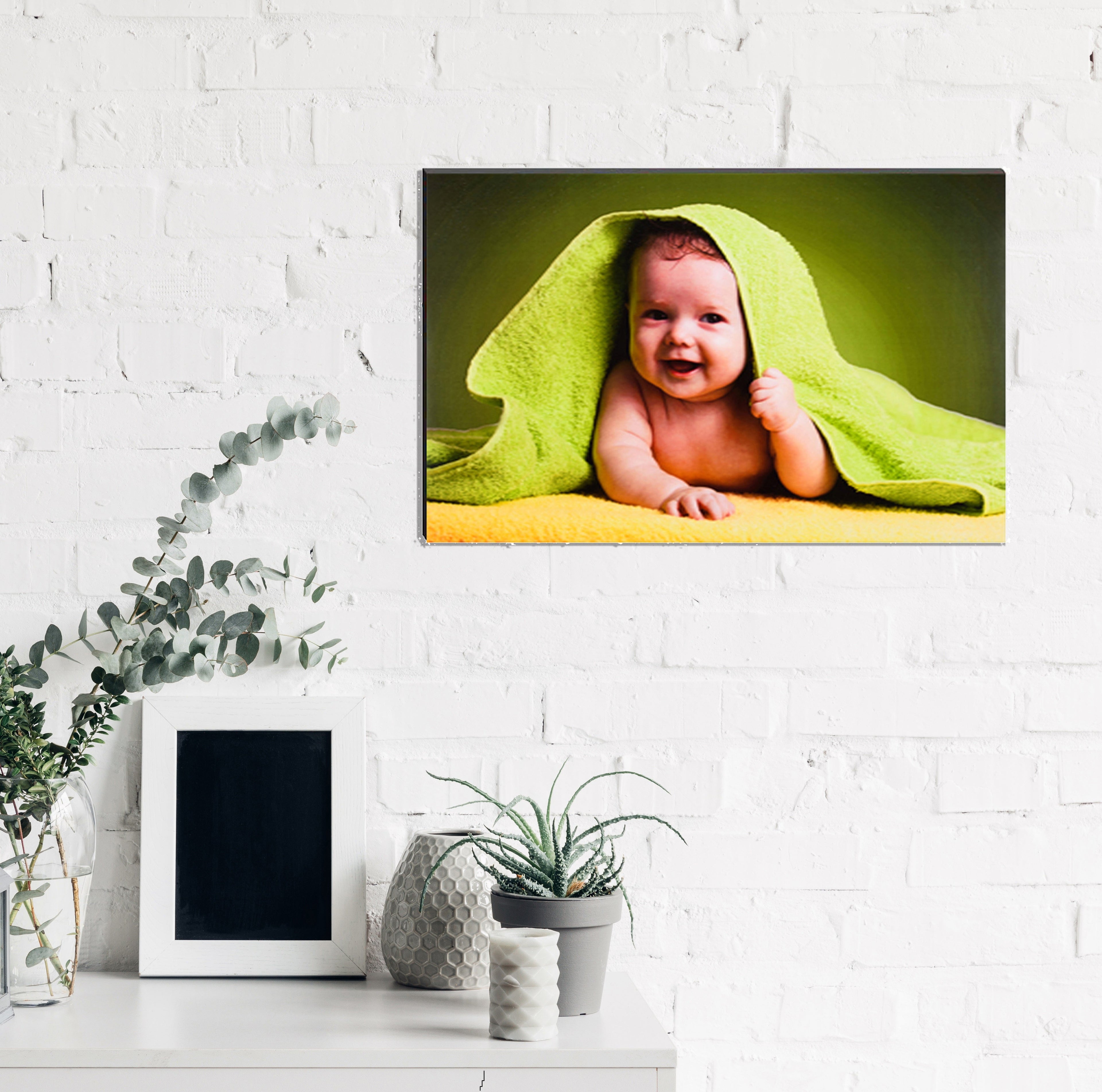Cute Smiling Baby Painting Digital Printed Wall Art Kafalo
