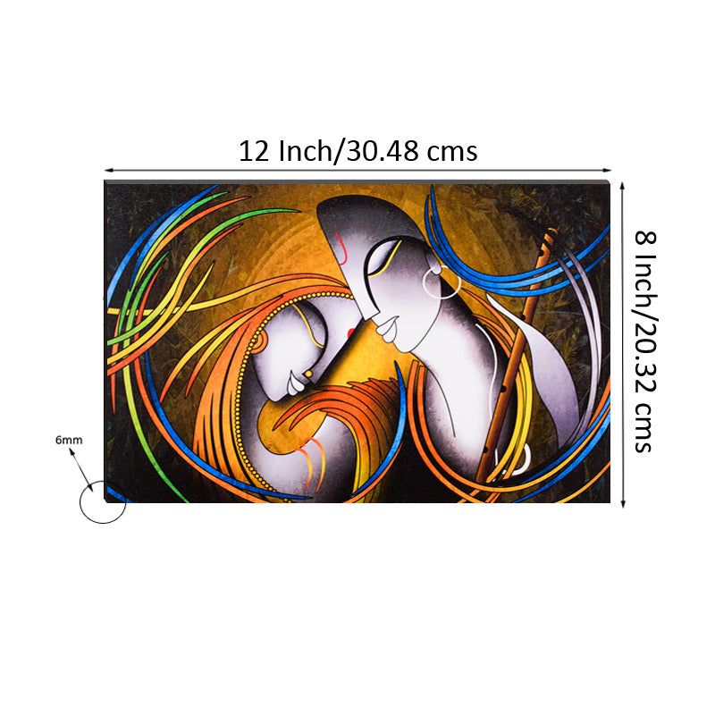 6MM MDF Radha Krishna Satin Matt Texture UV Art Painting Kafalo
