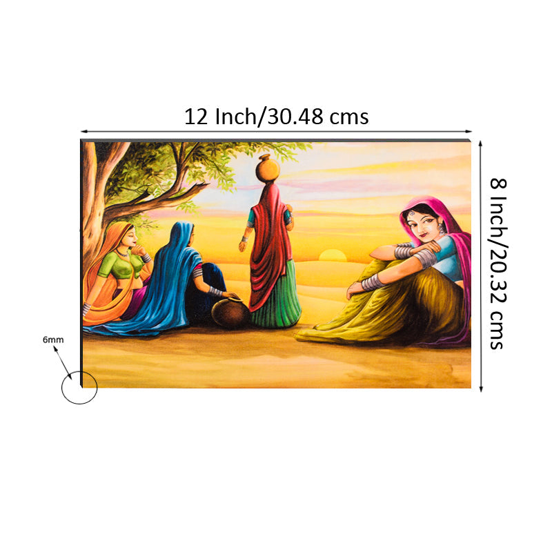 6MM MDF Village View Satin Matt Texture UV Art Painting Kafalo