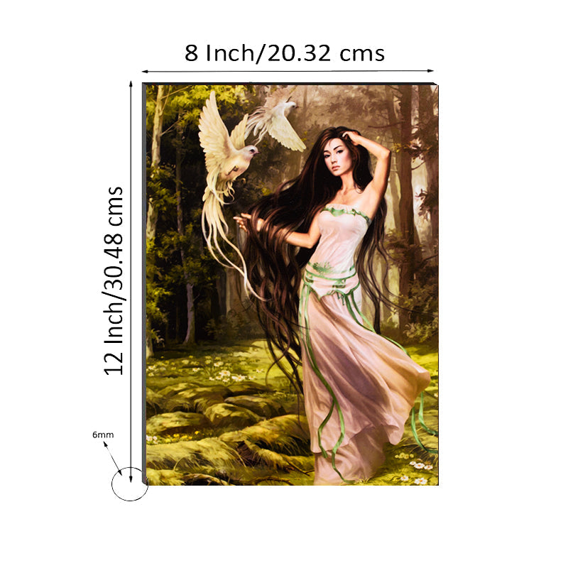 6MM MDF Beautiful Lady Satin Matt Texture UV Art Painting Kafalo
