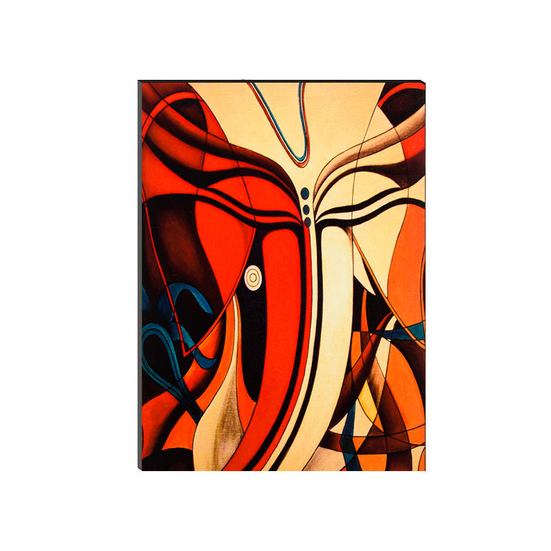 Lord Ganesha Painting Digital Printed Abstract Religious Wall Art Kafalo