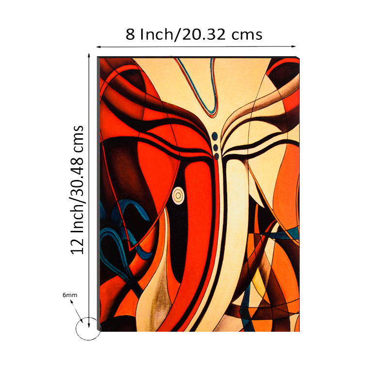 Lord Ganesha Painting Digital Printed Abstract Religious Wall Art Kafalo