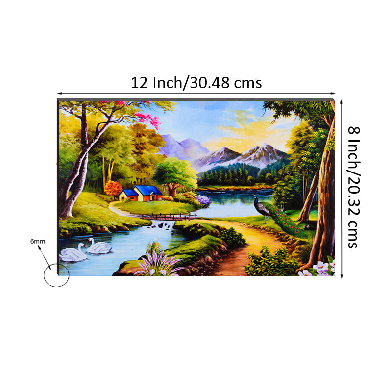 6MM MDF Beautiful Scenic View Satin Matt Texture UV Art Painting Kafalo
