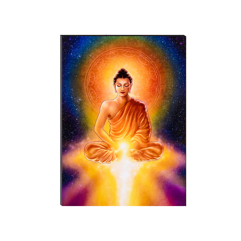 6MM MDF Meditating Lord Buddha Satin Matt Texture UV Art Painting Kafalo