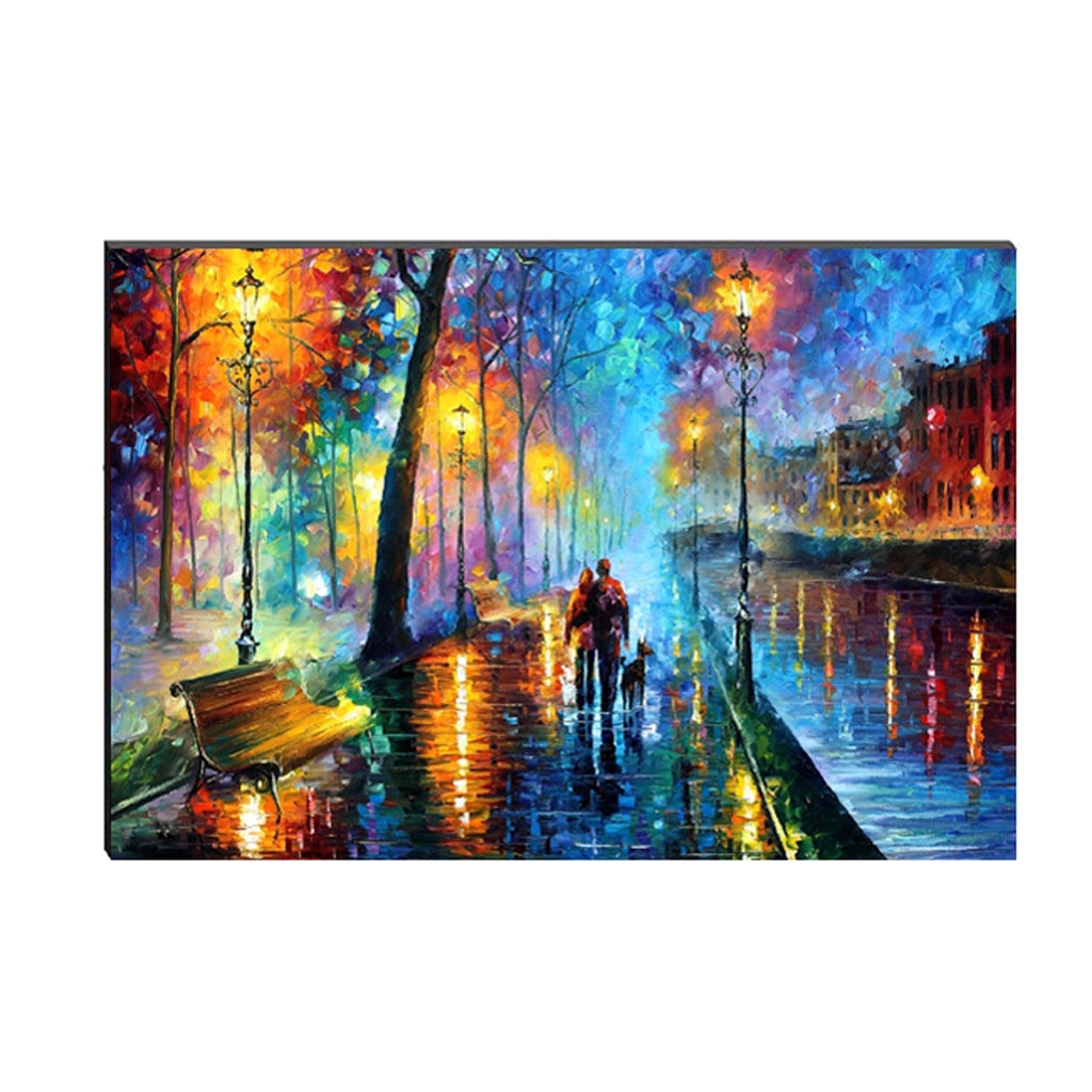6MM MDF Couple on Road View Satin Matt Texture UV Art Painting Kafalo