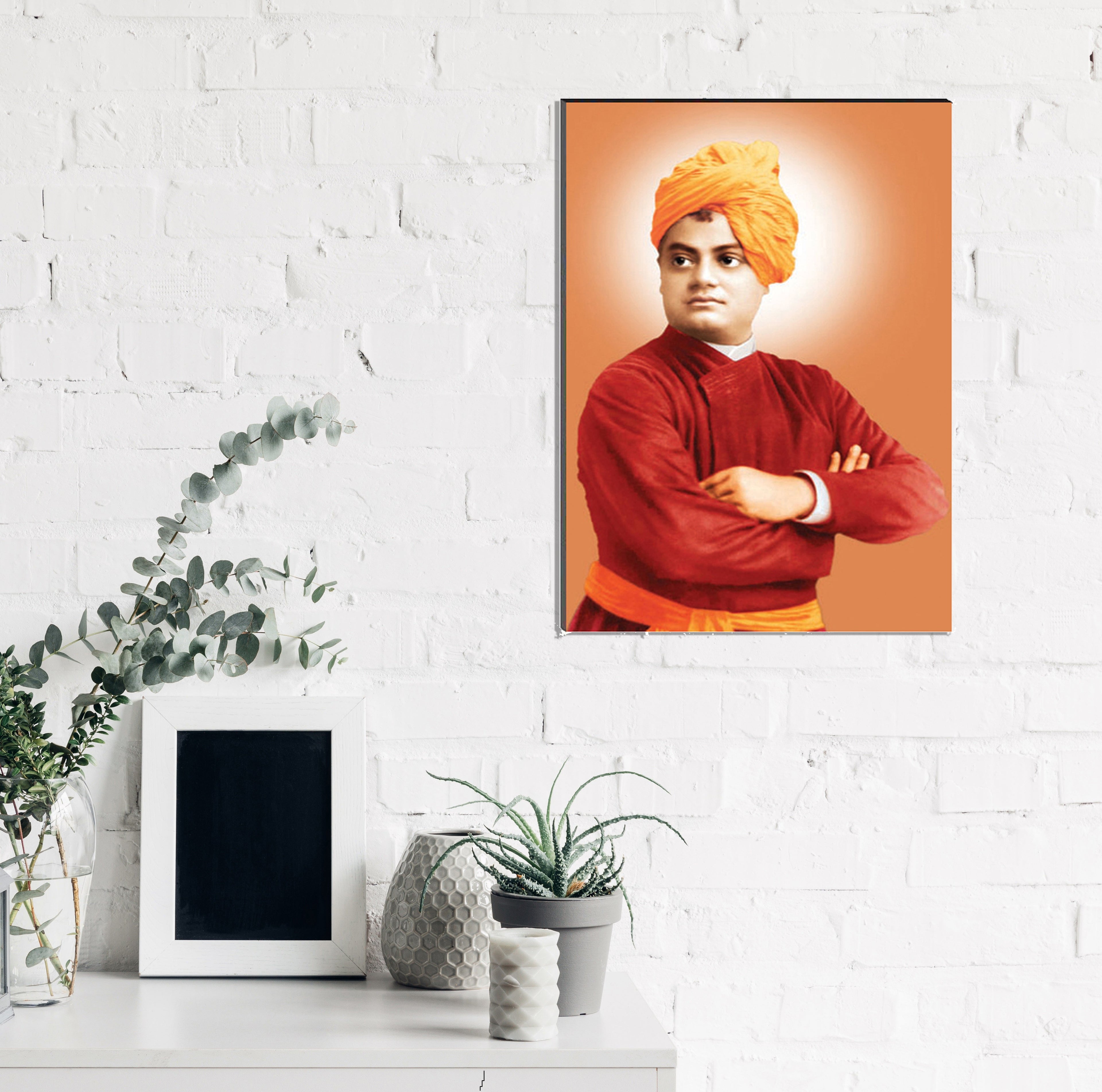 6MM MDF Swami Vivekanand Satin Matt Texture UV Art Painting Kafalo