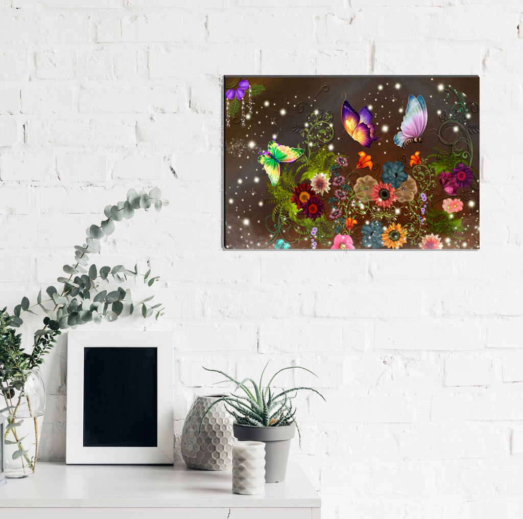 6MM MDF Colorful Flowers Satin Matt Texture UV Art Painting Kafalo