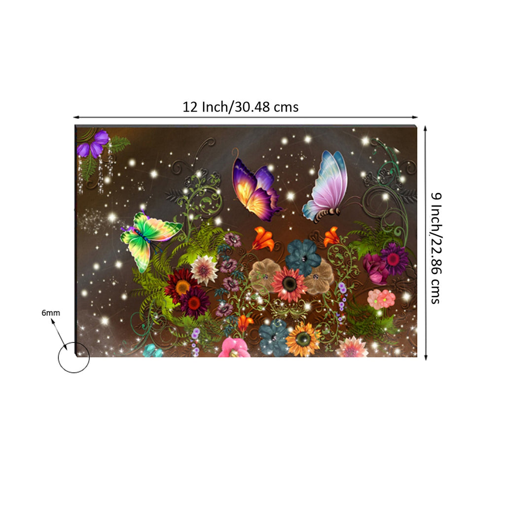 6MM MDF Colorful Flowers Satin Matt Texture UV Art Painting Kafalo