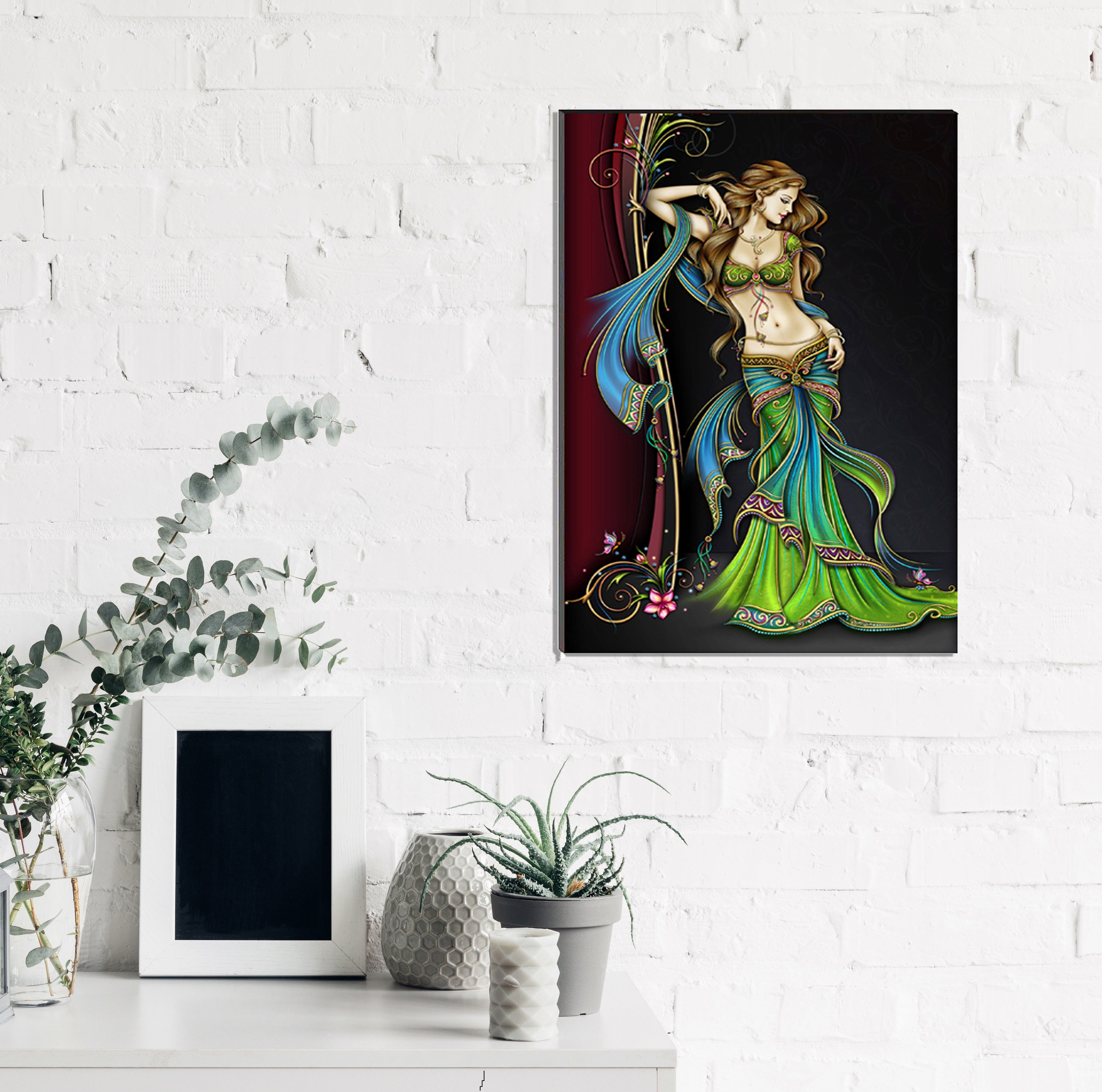 6MM MDF Beautiful Angel Satin Matt Texture UV Art Painting Kafalo