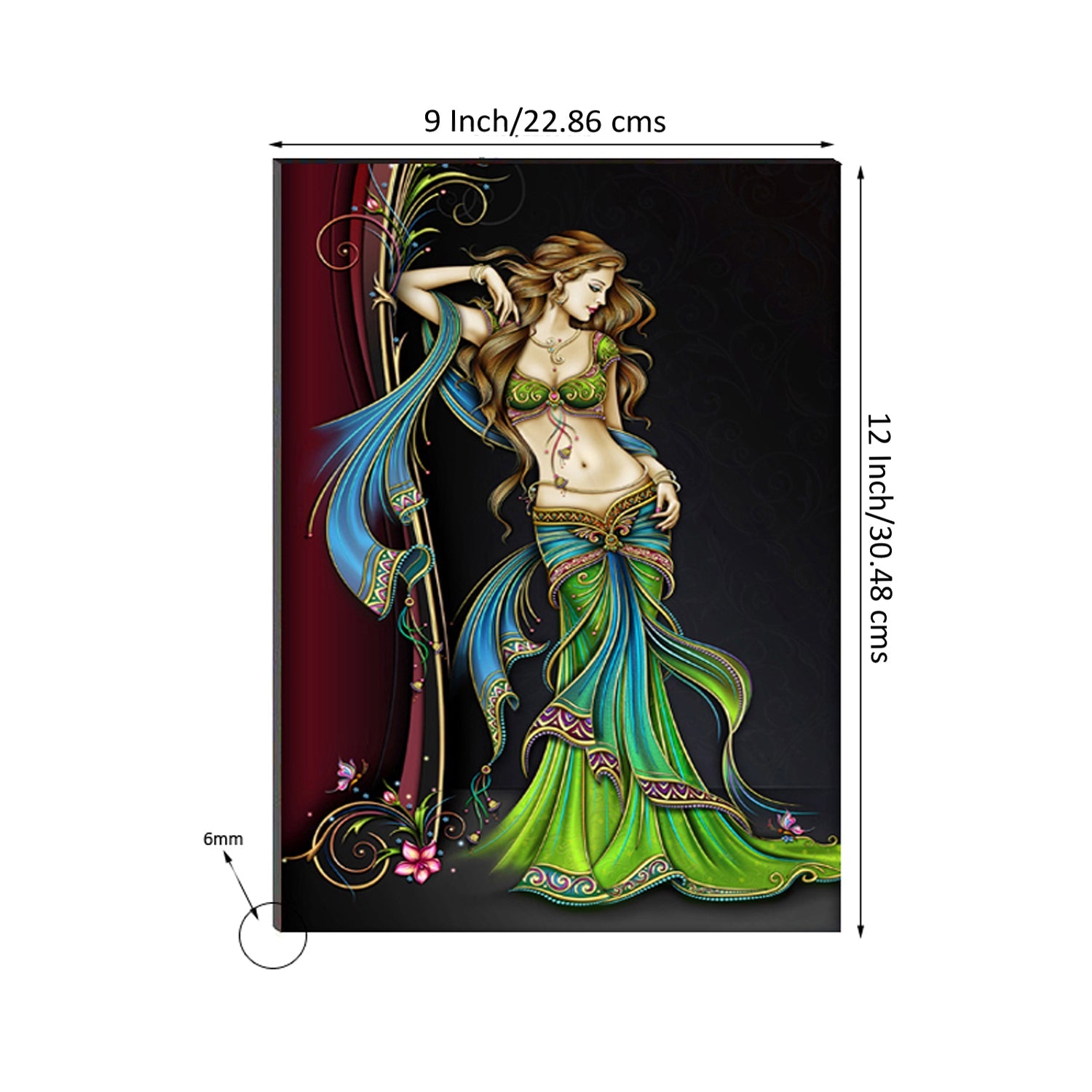 6MM MDF Beautiful Angel Satin Matt Texture UV Art Painting Kafalo