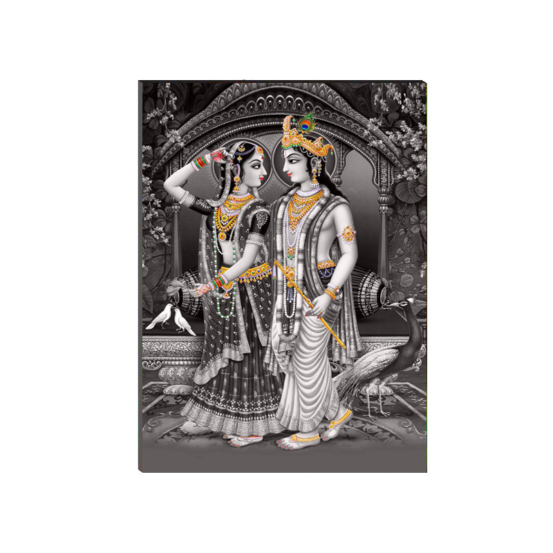 6MM MDF Radha Krishna Satin Matt Texture UV Art Painting Kafalo