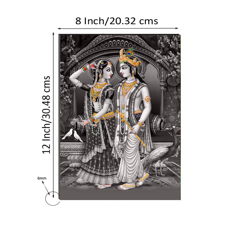 6MM MDF Radha Krishna Satin Matt Texture UV Art Painting Kafalo