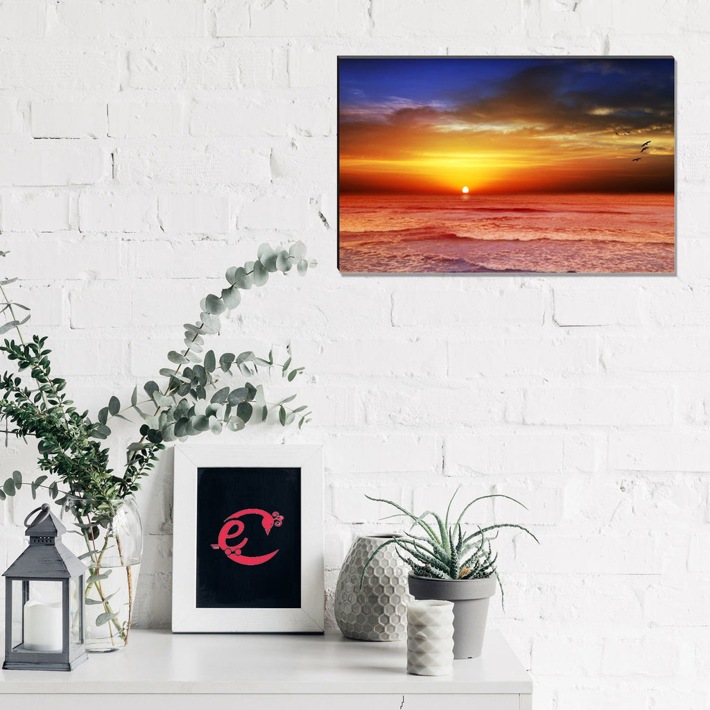 6MM MDF Sunset View Satin Matt Texture UV Art Painting Kafalo