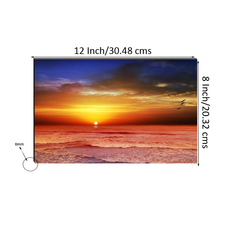 6MM MDF Sunset View Satin Matt Texture UV Art Painting Kafalo
