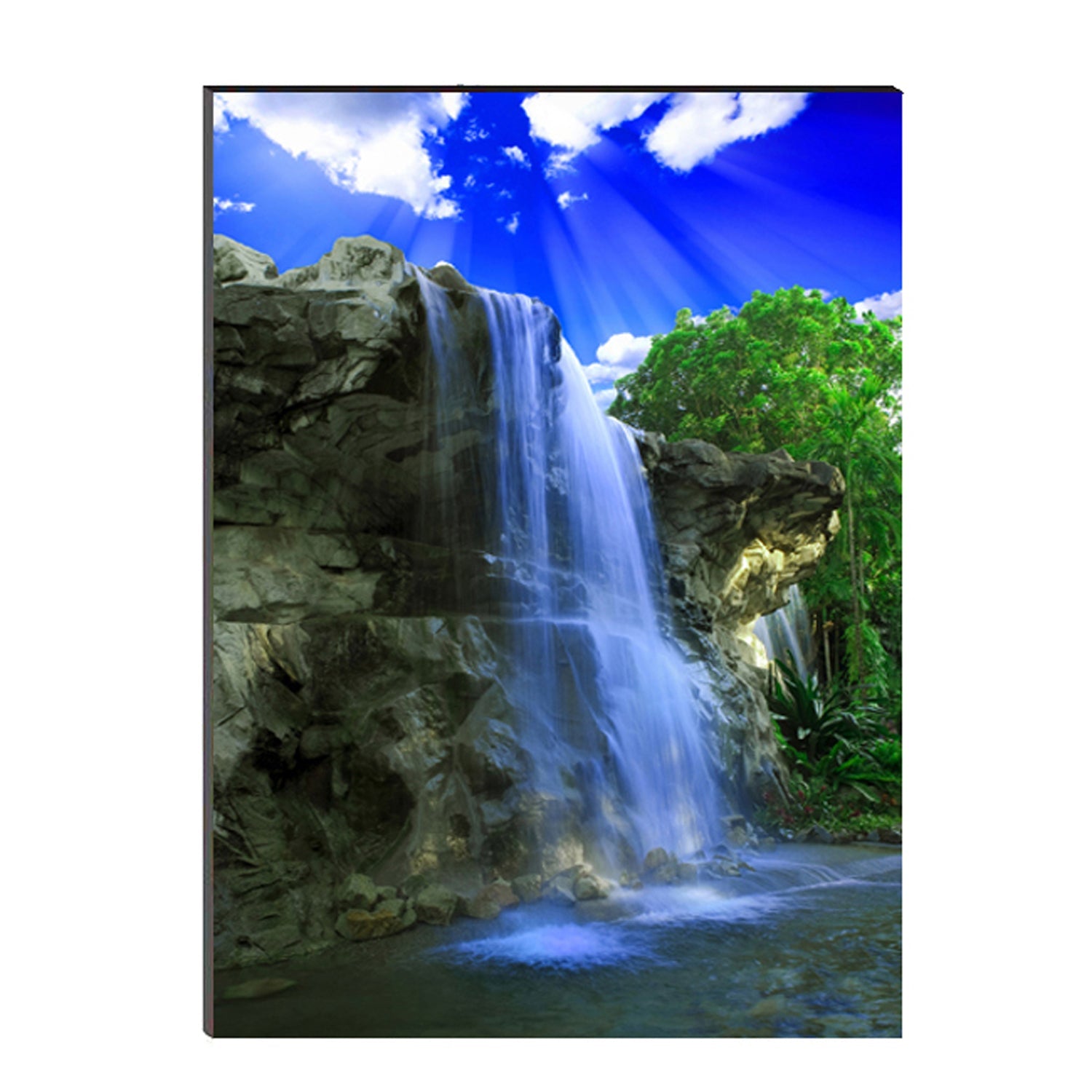 6MM MDF Waterfall Scenic View Satin Matt Texture UV Art Painting Kafalo