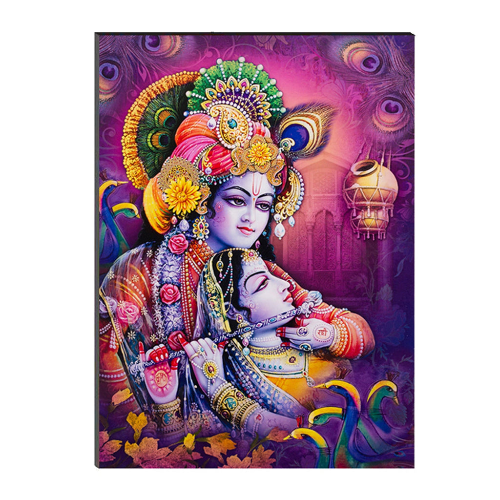 6MM MDF Radha Krishna Satin Matt Texture UV Art Painting Kafalo