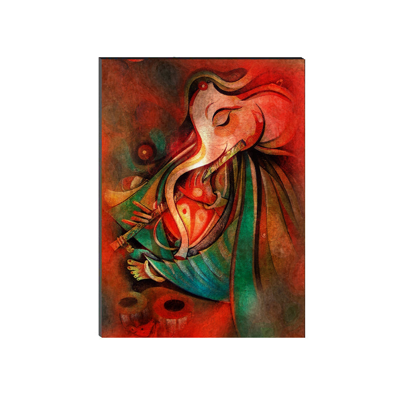 6MM MDF Lord Ganesha Satin Matt Texture UV Art Painting Kafalo