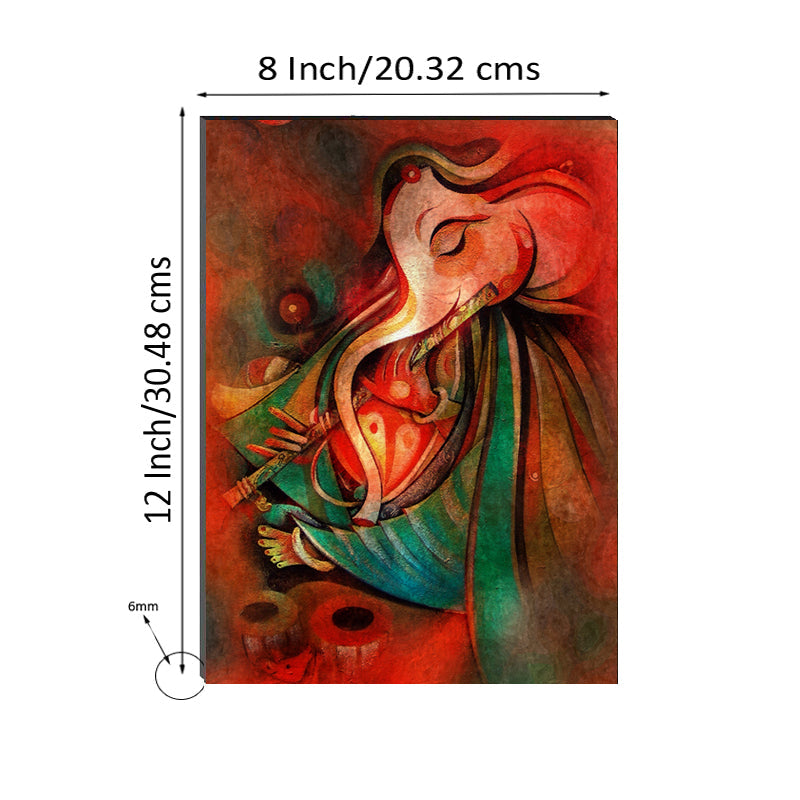 6MM MDF Lord Ganesha Satin Matt Texture UV Art Painting Kafalo