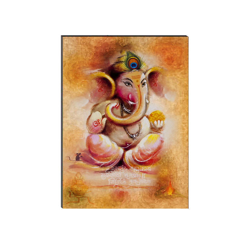 6MM MDF Lord Ganesha Satin Matt Texture UV Art Painting Kafalo