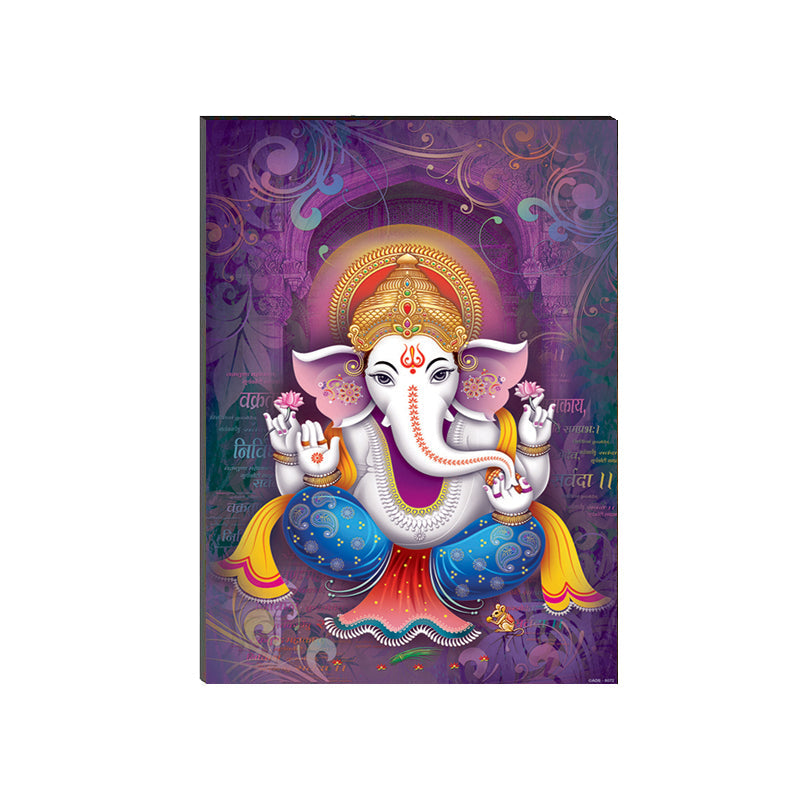 6MM MDF Lord Ganesha Satin Matt Texture UV Art Painting Kafalo