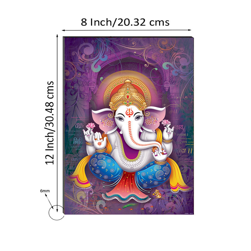 6MM MDF Lord Ganesha Satin Matt Texture UV Art Painting Kafalo