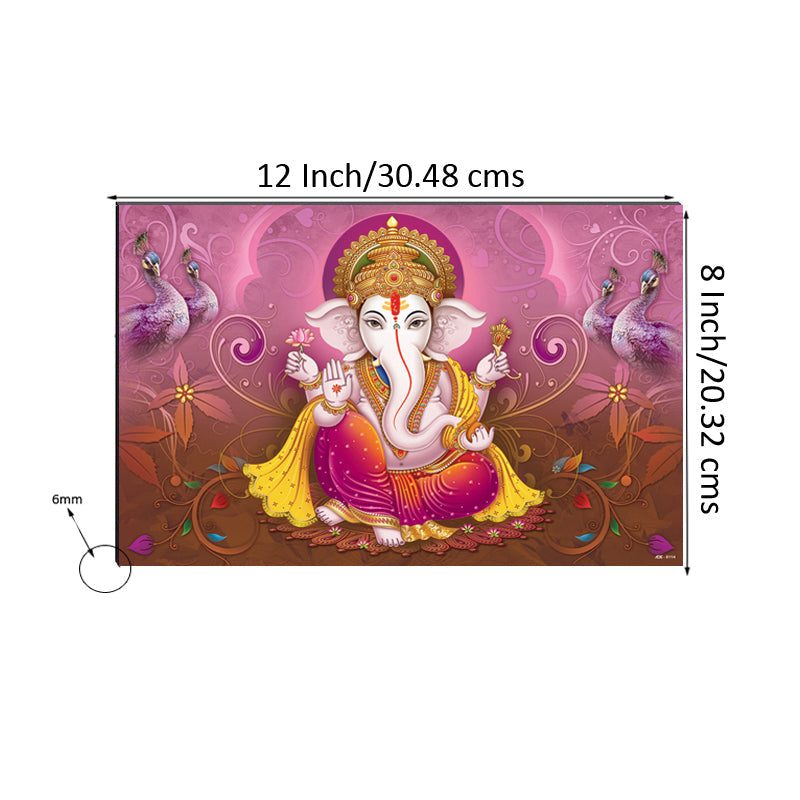6MM MDF Lord Ganesha Satin Matt Texture UV Art Painting Kafalo