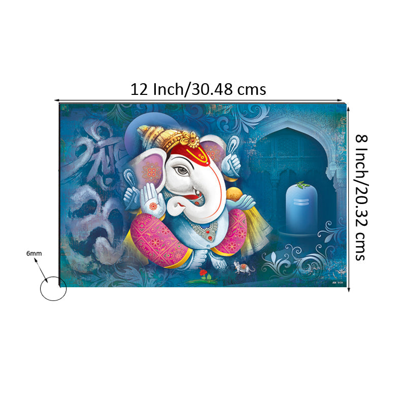 6MM MDF Lord Ganesha Satin Matt Texture UV Art Painting Kafalo