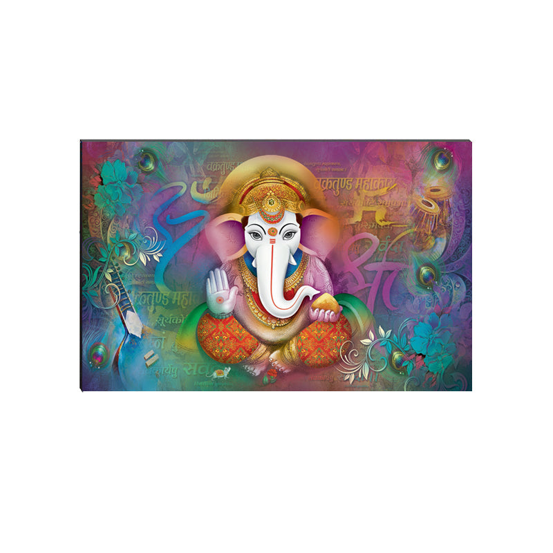 6MM MDF Lord Ganesha Satin Matt Texture UV Art Painting Kafalo