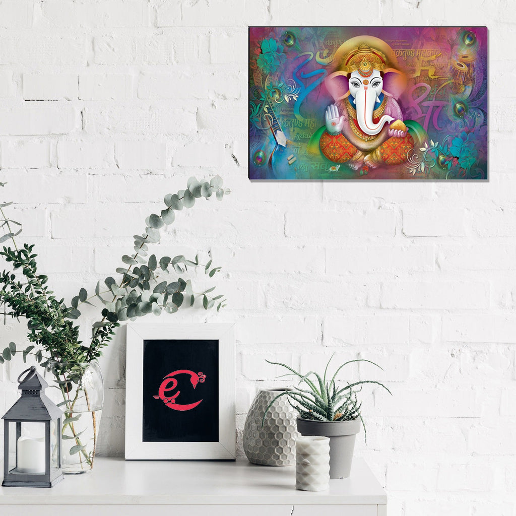 6MM MDF Lord Ganesha Satin Matt Texture UV Art Painting Kafalo