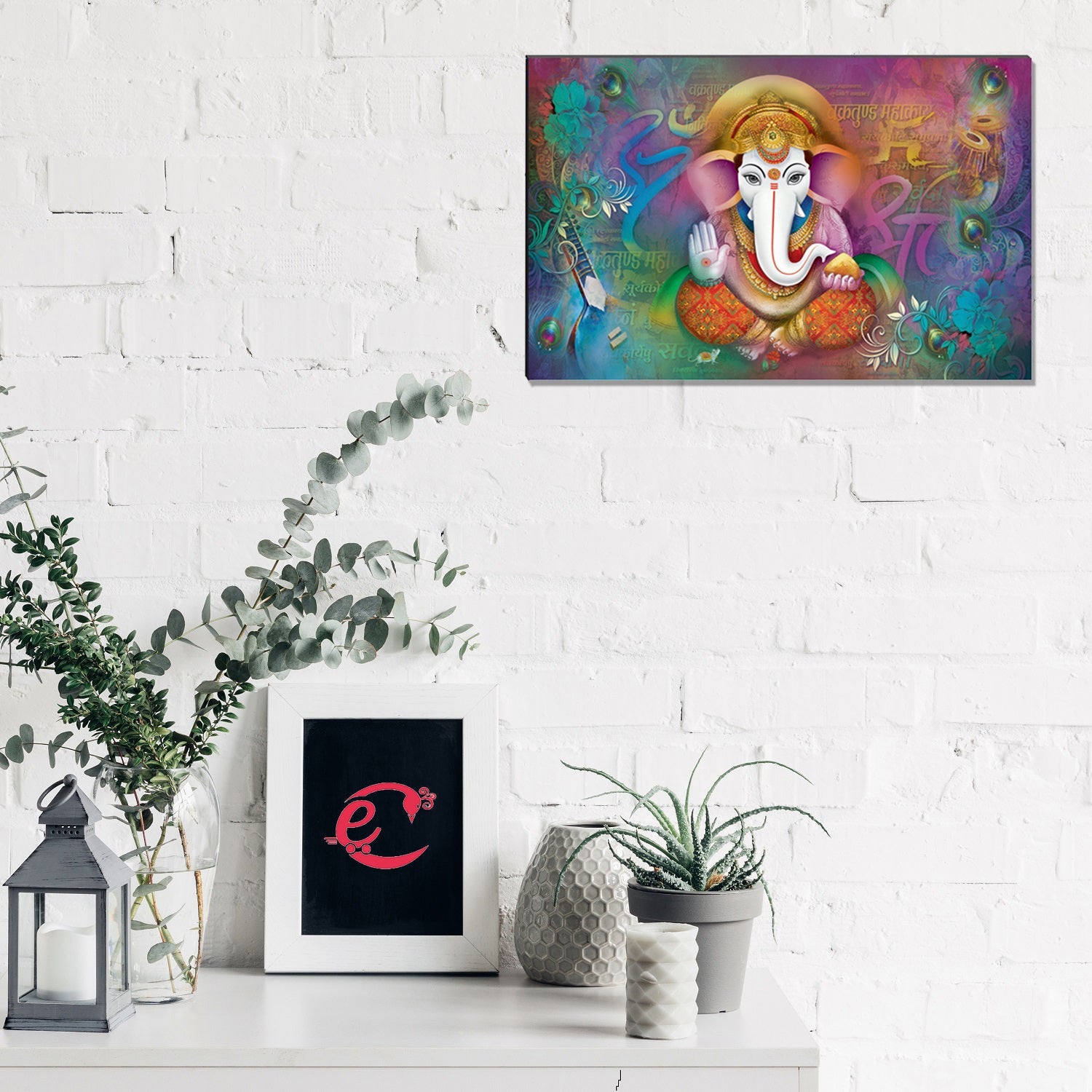 6MM MDF Lord Ganesha Satin Matt Texture UV Art Painting Kafalo