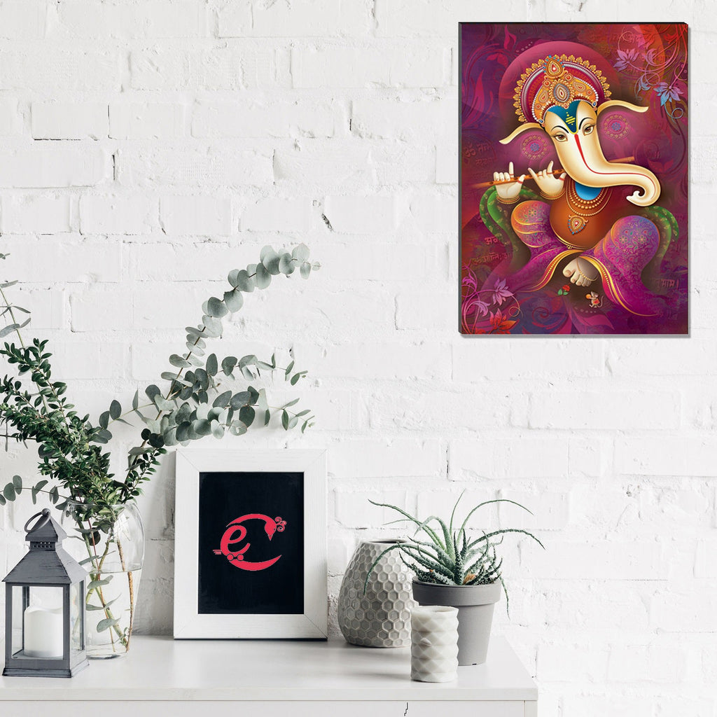 6MM MDF Lord Ganesha Satin Matt Texture UV Art Painting Kafalo