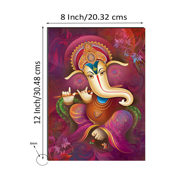 6MM MDF Lord Ganesha Satin Matt Texture UV Art Painting Kafalo