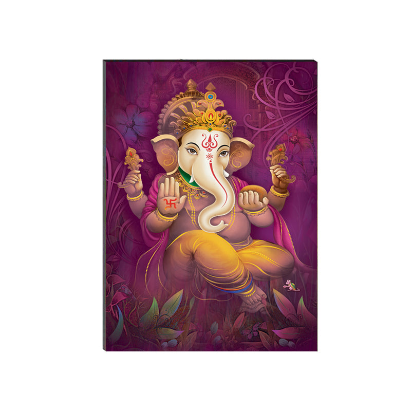 6MM MDF Lord Ganesha Satin Matt Texture UV Art Painting Kafalo