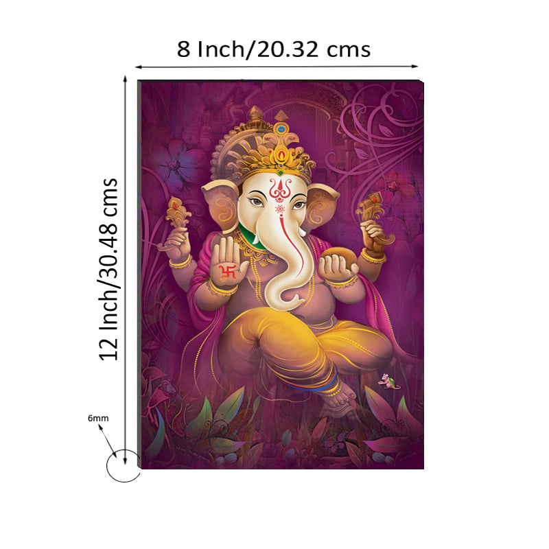 6MM MDF Lord Ganesha Satin Matt Texture UV Art Painting Kafalo