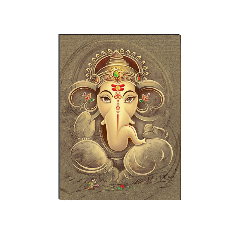 6MM MDF Lord Ganesha Satin Matt Texture UV Art Painting Kafalo